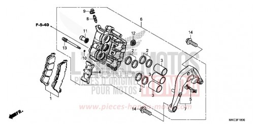 ETRIER DE FREIN ARRIERE GL1800DAJ de 2018